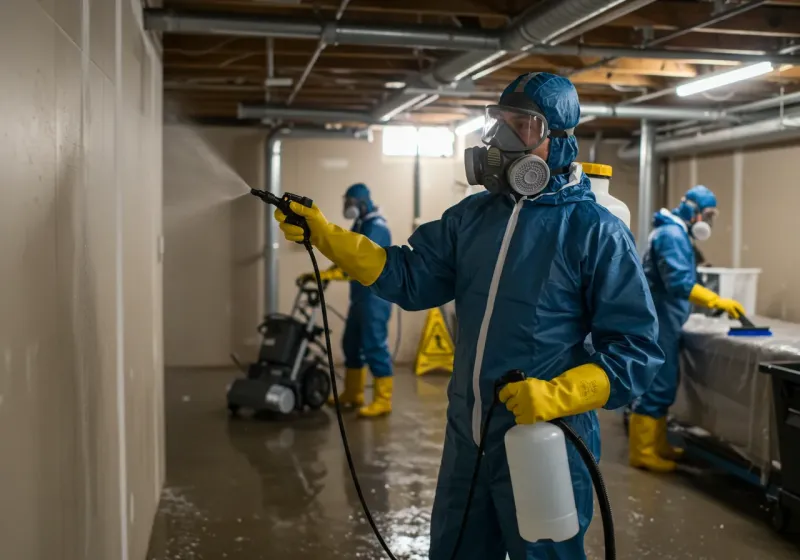 Basement Sanitization and Antimicrobial Treatment process in Sterling, CO