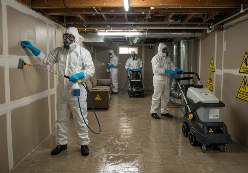 Basement Moisture Removal and Structural Drying process in Sterling, CO